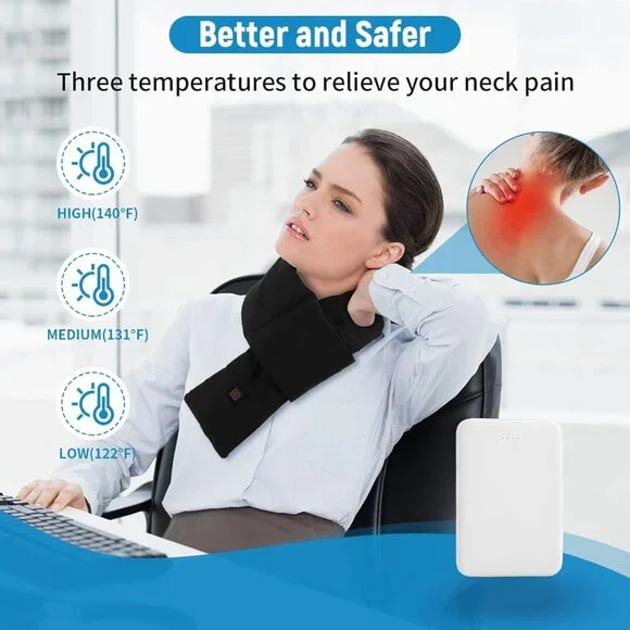 2024 Upgraded Heated Scarf for Men/Women Three Temp settings with 5000mAh Power
